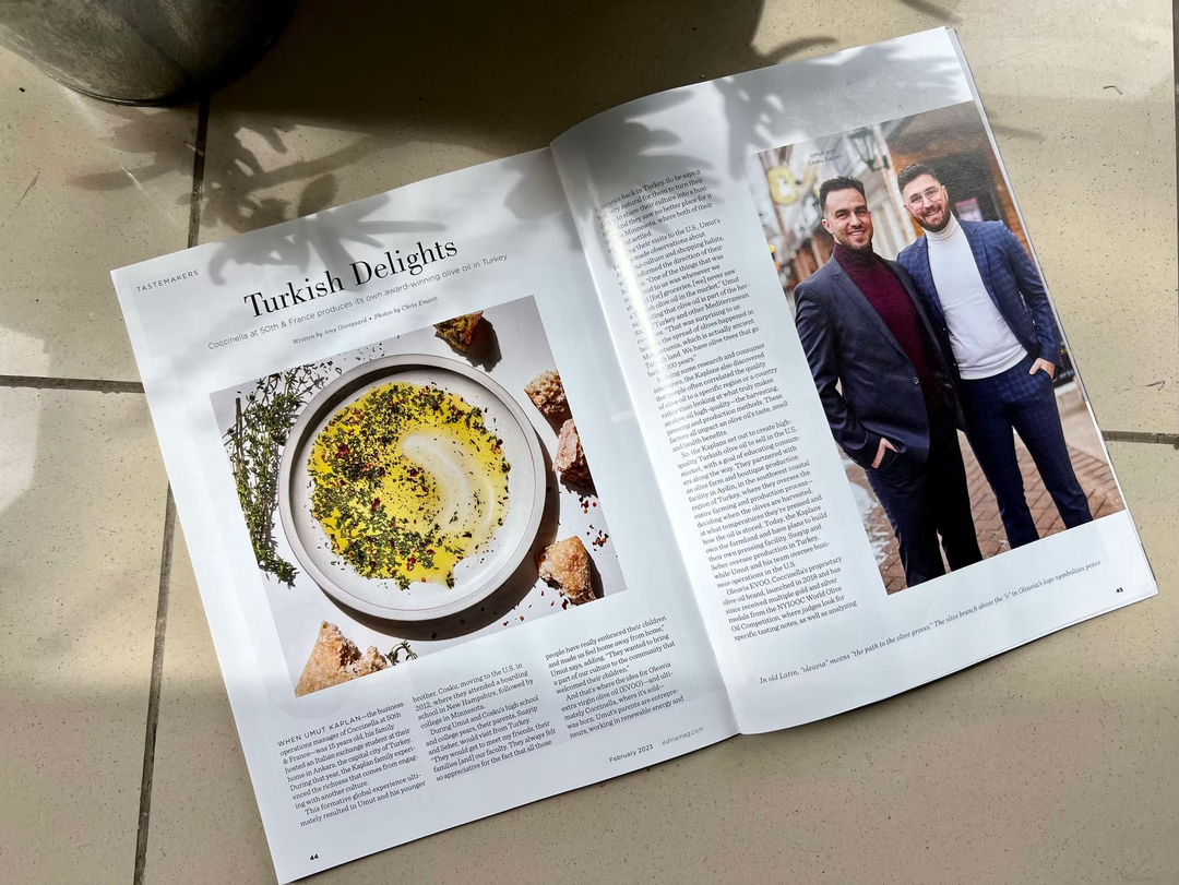 Coccinella's own brand Oleavia EVOO is featured in Edina Mag!