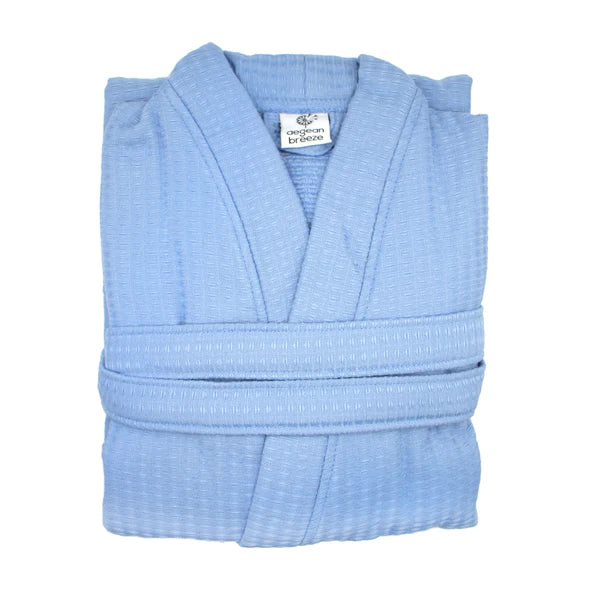 Men's Turquoise Robe Men's Turkish Cotton Robe - Zero Twist - Aegean Breeze – Coccinella